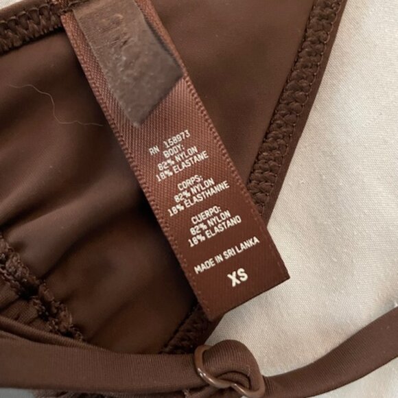 NWT SKIMS Bra Top Micro XS Studded Statement Brown Bronze Sparkle Festival NEW - Picture 3 of 6